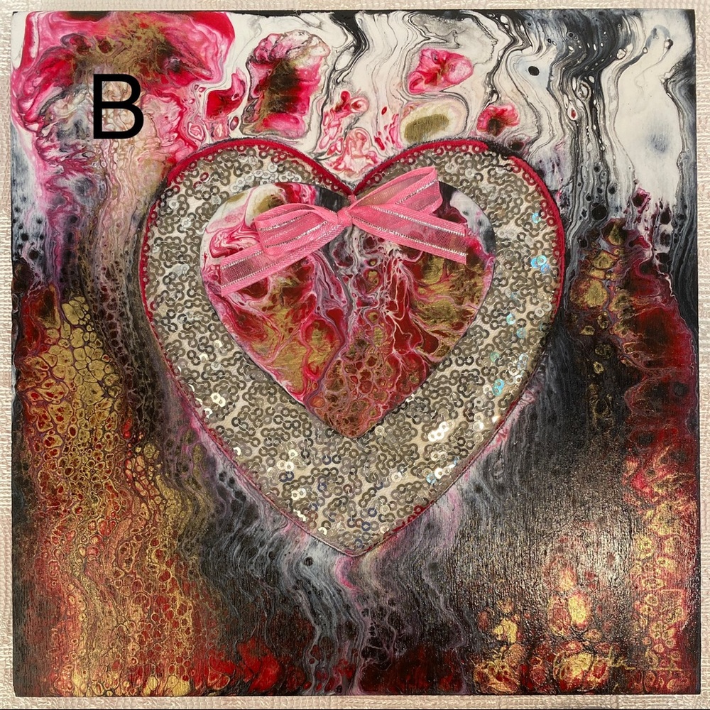 B - Hand painted Valentines ❤️ the Ku’uipo Series “my sweetheart”in Hawaiian